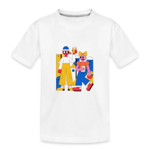 Bold Geometric Duo Pop Art - Kid's Premium Organic T-Shirt