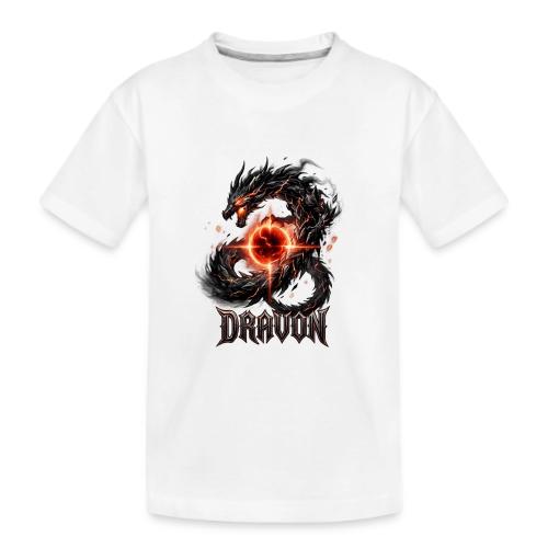 Dravon Fire Dragon Dark Fantasy Graphic T-Shirt - Kid's Premium Organic T-Shirt