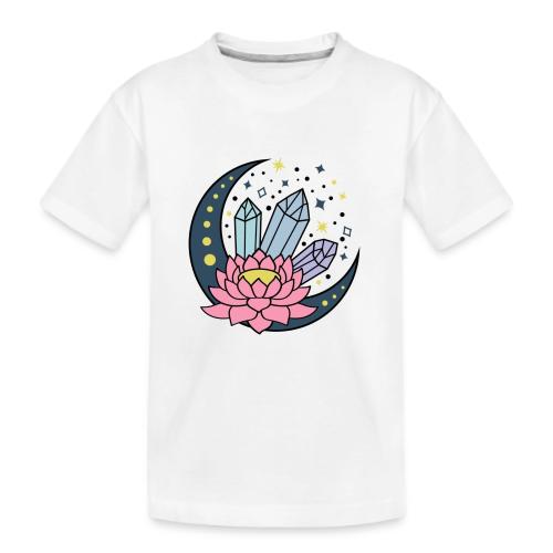 Half A Moon, Healing Crystals Lotus Flower - Kid's Premium Organic T-Shirt