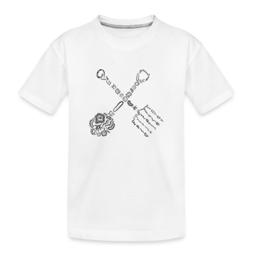 fork and shovel microbe farmer - Kid's Premium Organic T-Shirt