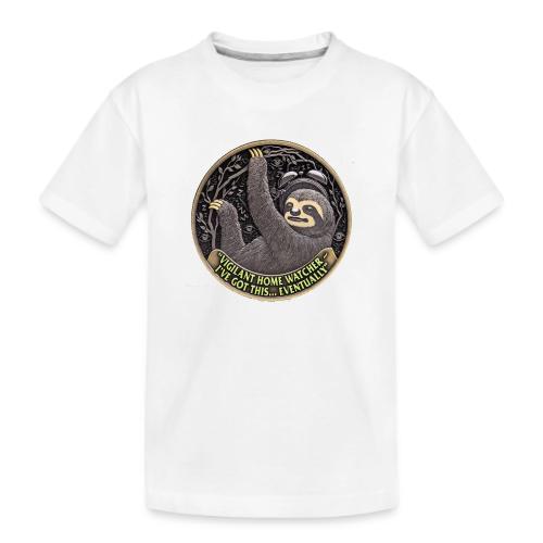 Sloth Home Watcher T Shirt - Kid's Premium Organic T-Shirt