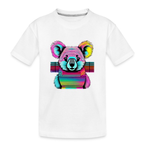 Pulsar Waves & Koala Whispers in Abstract Fashion - Kid's Premium Organic T-Shirt