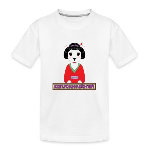 Konichihuahua Japanese / Spanish Geisha Dog Red - Kid's Premium Organic T-Shirt