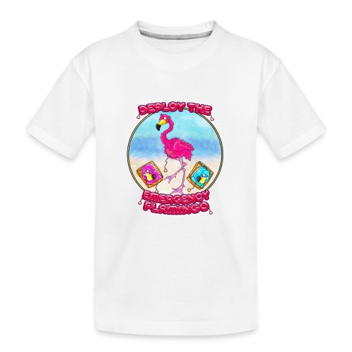 Emergency Flamingo - Kid's Premium Organic T-Shirt