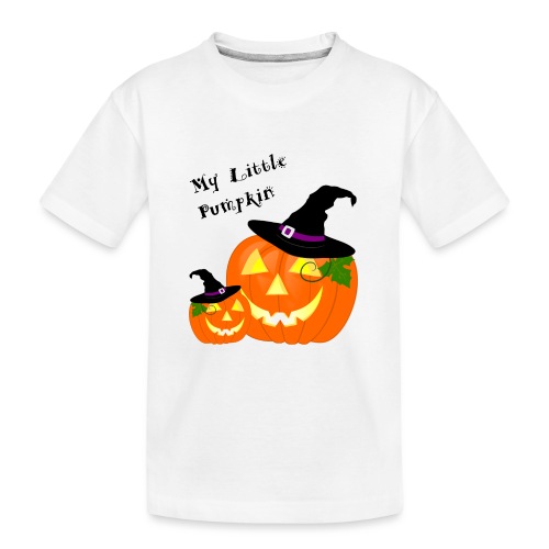 My Little Pumpkin in a Witches Hat - Kid's Premium Organic T-Shirt
