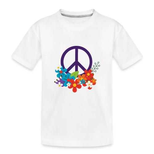 Hippie Peace Design avec des fleurs - T-shirt bio Premium pour enfants