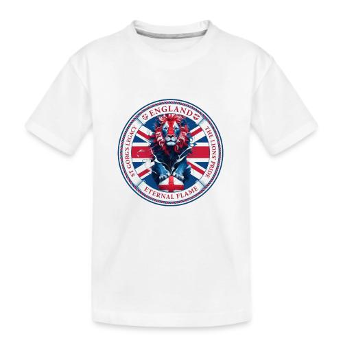 England Lion Emblem T Shirt, Flag Pride Gift - Kid's Premium Organic T-Shirt