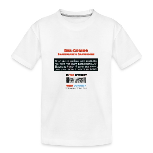 Gravestone Mystery - Front & Black - light fabric - Kid's Premium Organic T-Shirt