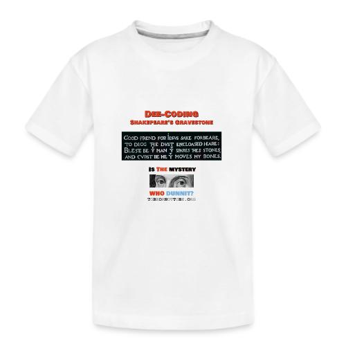 Gravestone Mystery - Front & Black - light fabric - Kid's Premium Organic T-Shirt
