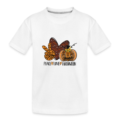 Peace love Halloween - Kid's Premium Organic T-Shirt