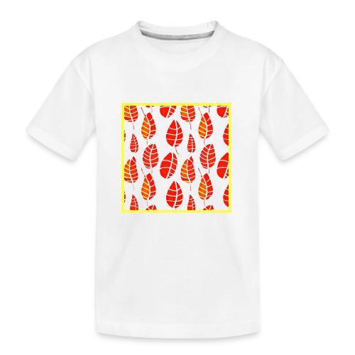 Elegant Leaf Art Neon Aesthetics - Kid's Premium Organic T-Shirt