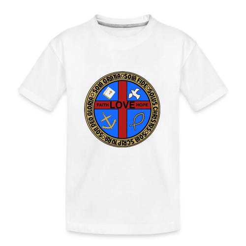 Five Solas Faith Hope Love Shirt–Christian Symbols - Kid's Premium Organic T-Shirt