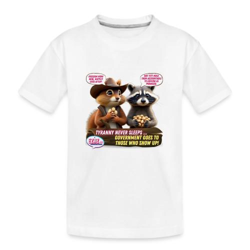 Freedom Squirrel and Raccoon - Kid's Premium Organic T-Shirt