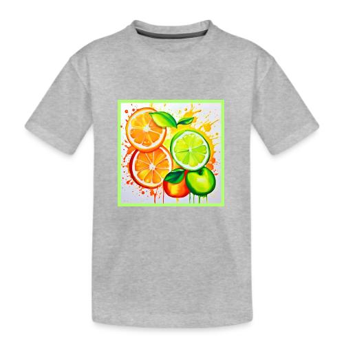 Neon Chaos Liquid Color Explosion - Kid's Premium Organic T-Shirt
