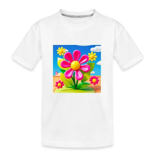 Pink Floral Peace | Sky & Nature Design - Kid's Premium Organic T-Shirt