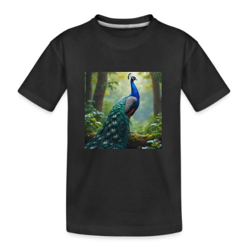 Majestic Peacock in Enchanted Forest - Kid's Premium Organic T-Shirt