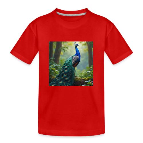 Majestic Peacock in Enchanted Forest - Kid's Premium Organic T-Shirt