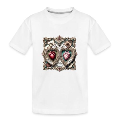 Keeper of My Deepest Love Victorian Locket T-Shirt - Kid's Premium Organic T-Shirt