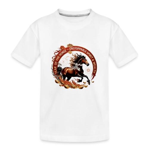 Year of the Horse Fiery Spirit T Shirt, Lunar New - Kid's Premium Organic T-Shirt