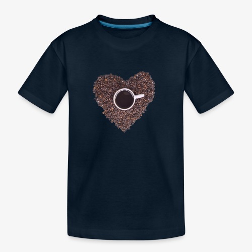 I Heart Coffee Black/White Mug - Kid's Premium Organic T-Shirt