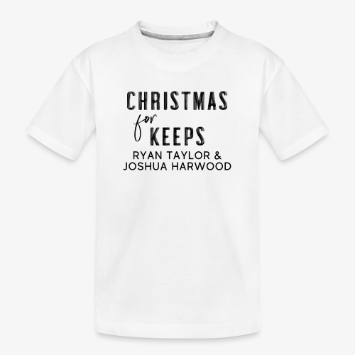Christmas for Keeps Title Block - Black Font - Kid's Premium Organic T-Shirt