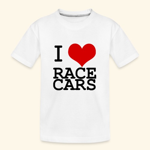 I Love Race Cars - Kid's Premium Organic T-Shirt