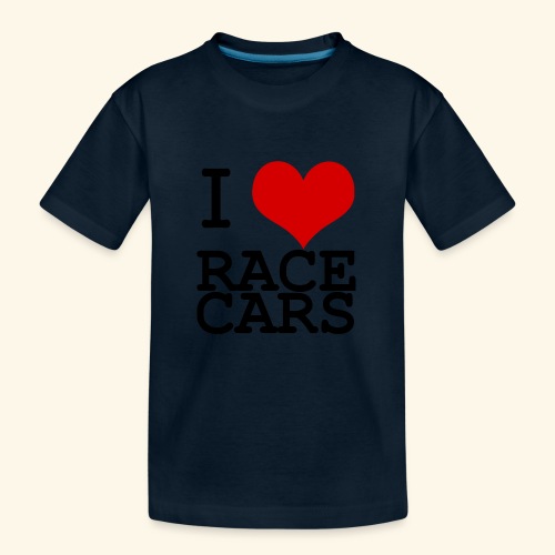 I Love Race Cars - Kid's Premium Organic T-Shirt