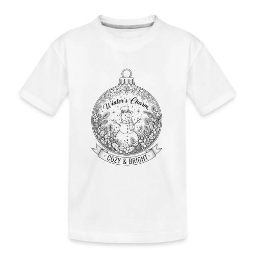 Festive Snowman T-Shirt - Kid's Premium Organic T-Shirt