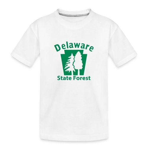 Delaware State Forest Keystone (w/trees) - Kid's Premium Organic T-Shirt