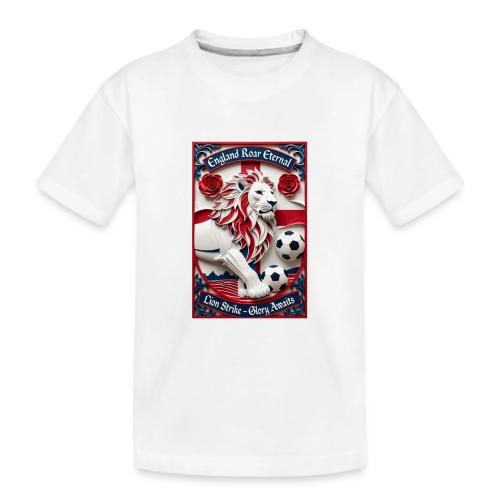 England Lion Soccer T Shirt, Football Pride Gift - Kid's Premium Organic T-Shirt