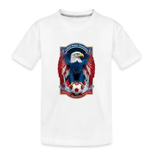 USA Eagle Emblem T Shirt, USA Soccer Pride Gift - Kid's Premium Organic T-Shirt