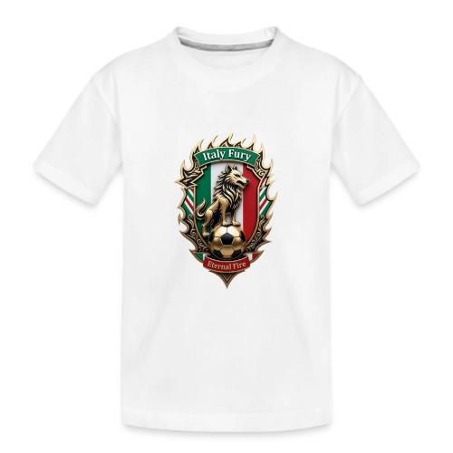 Italy Wolf Fury T-Shirt, Italian Flag Pride Gift - Kid's Premium Organic T-Shirt