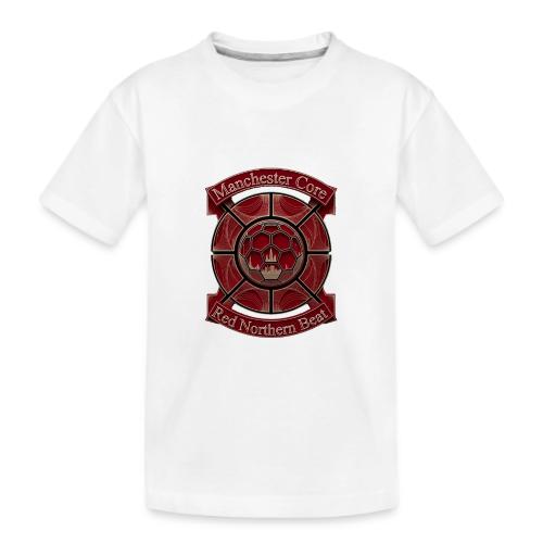 Manchester Is Red T Shirt, Soccer City Pride Gift - Kid's Premium Organic T-Shirt