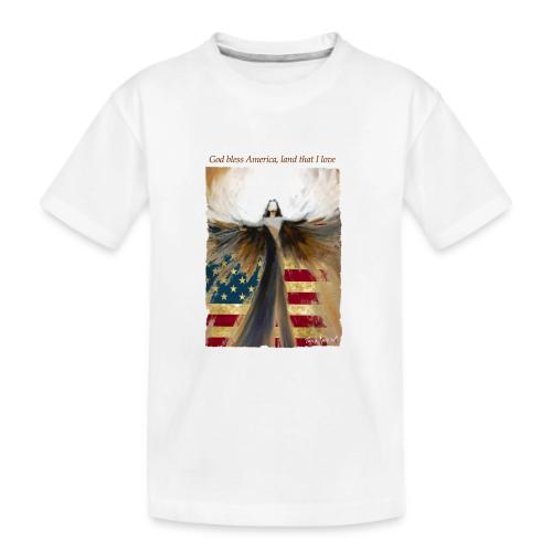God bless America Angel_Strong color_Brown type - Kid's Premium Organic T-Shirt