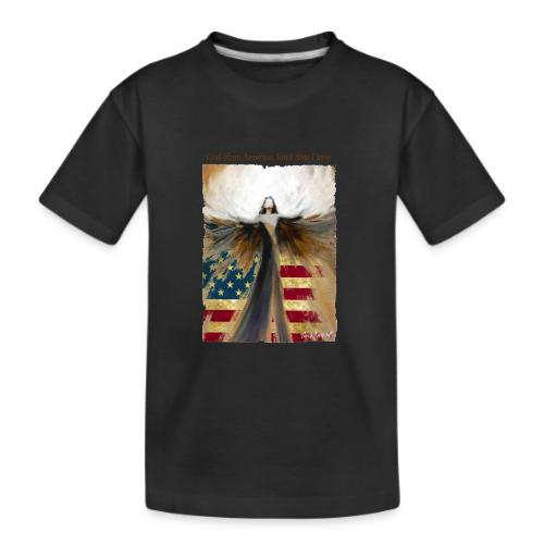 God bless America Angel_Strong color_Brown type - Kid's Premium Organic T-Shirt