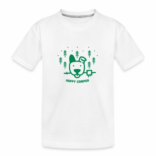 Happy Camping Dog - Kid's Premium Organic T-Shirt