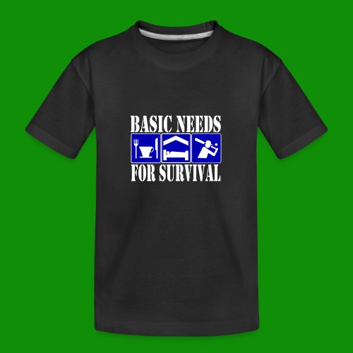 Softball/Baseball Basic Needs - Kid's Premium Organic T-Shirt