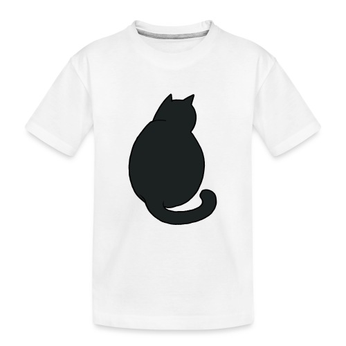 Black Cat Watching - Kid's Premium Organic T-Shirt