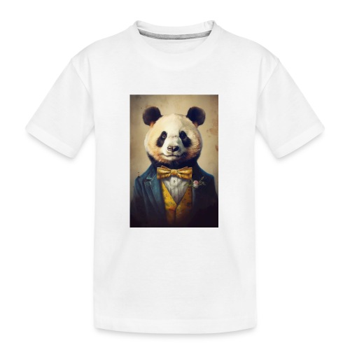 Mr Dapper Panda Bear - Kid's Premium Organic T-Shirt