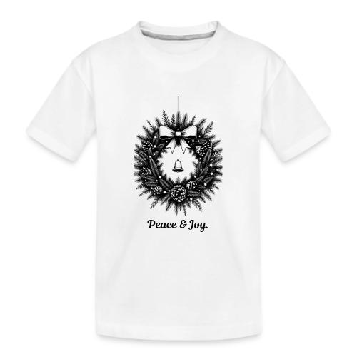 Peace & Joy T-Shirt | Minimalist Elegant Christmas - Kid's Premium Organic T-Shirt