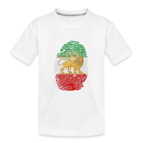 Iranian Finger Print Flag - Kid's Premium Organic T-Shirt