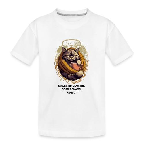 Powered by Sarcasm Cat Tee - Kid's Premium Organic T-Shirt