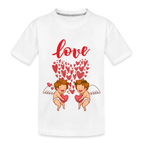 Cupid Love Designs, cupid love angel vibration. - Kid's Premium Organic T-Shirt