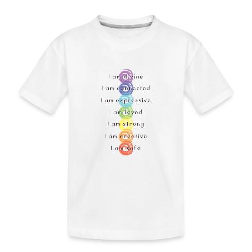 Just For Today Chakras - Kid's Premium Organic T-Shirt