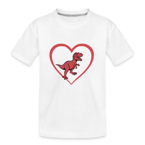 Colored Dinosaur Heart SVG, Valentine Dinosaur SVG - Kid's Premium Organic T-Shirt