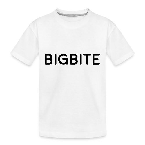BIGBITE logo red (USE) - Kid's Premium Organic T-Shirt
