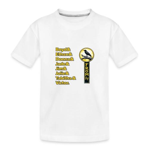 Fromily + Storywalker (front and back) - Kid's Premium Organic T-Shirt