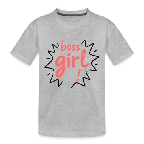 Boss Girl Bold Feminist Statement - Kid's Premium Organic T-Shirt