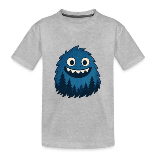 Whimsical Blue Forest Monster – Cute Cartoon Night - Kid's Premium Organic T-Shirt