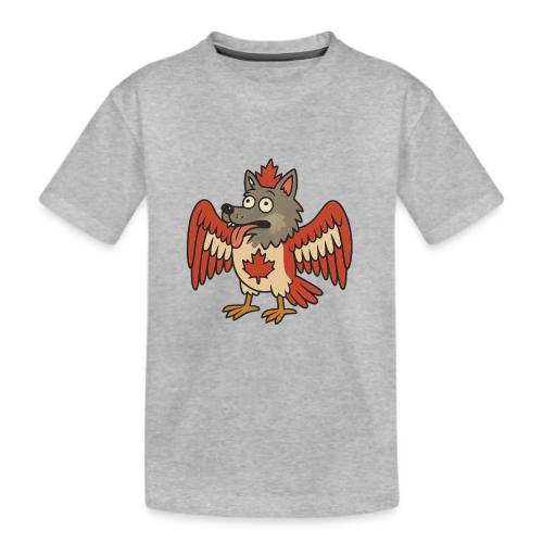 Maple-Mad Wolfbird – Quirky Canadian Creature - Kid's Premium Organic T-Shirt